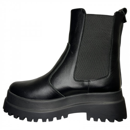 Ботинки женские кожаные ASTRA челси 36 01 черный мех