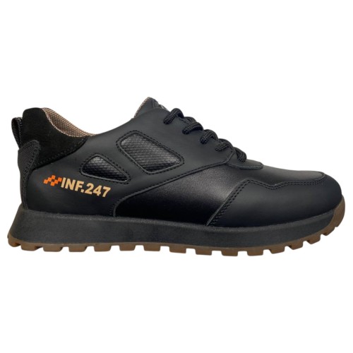 Кросівки шкіряні підліткові BRAVE 18261 чорні