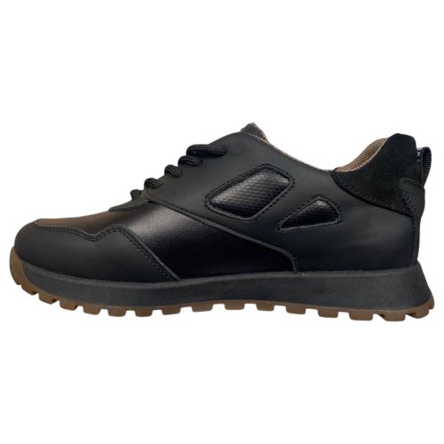 Кросівки шкіряні підліткові BRAVE 18261 чорні