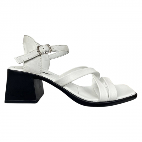 Босоножки женские кожаные на каблуке Marcco 184 05 B белые