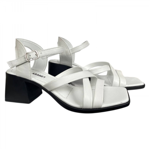 Босоножки женские кожаные на каблуке Marcco 184 05 B белые