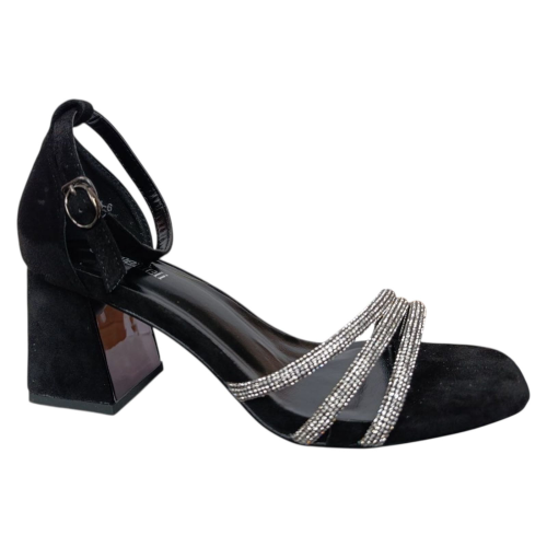 Босоніжки жіночі замшеві ANKARA H008H-6 чорні