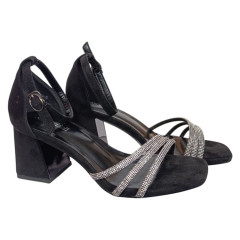 Босоніжки жіночі замшеві ANKARA H008H-6 чорні