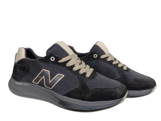 Кроссовки мужские CROSSAV 26 411 1/3 01 черные нубук сетка