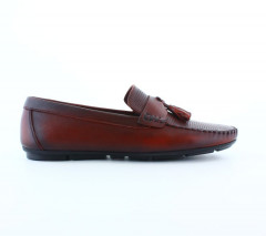 Лоферы Мужские кожаные Leandro Gusto 2021 bordo