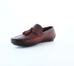 Лоферы Мужские кожаные Leandro Gusto 2021 bordo