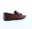 Лоферы Мужские кожаные Leandro Gusto 2021 bordo
