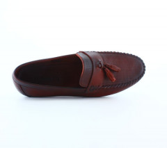 Лоферы Мужские кожаные Leandro Gusto 2021 bordo
