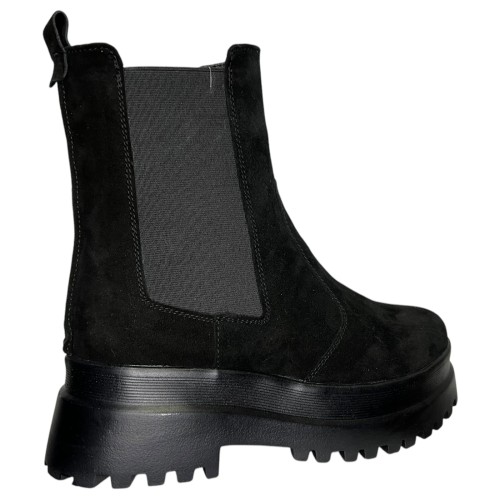 Черевики жіночі замшеві ASTRA челсі 36 чорний хутро