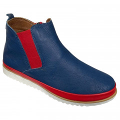 Черевики жіночі шкіряні RIKEL 9870 laci сині красні байка