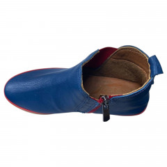 Черевики жіночі шкіряні RIKEL 9870 laci сині красні байка