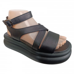 Босоножки женские кожаные ILONA 690/411 01 черные 