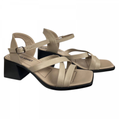 Босоножки женские кожаные на каблуке Marcco 184 14 бежевые