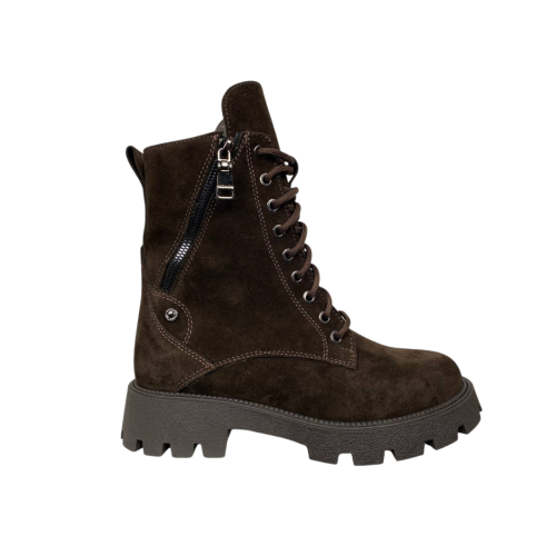 Ботинки женские замшевые DIANA D-249/940 коричневый мех