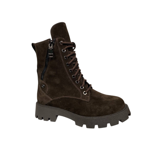 Ботинки женские замшевые DIANA D-249/940 коричневый мех