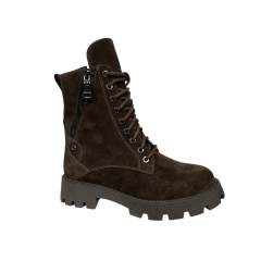 Ботинки женские замшевые DIANA D-249/940 коричневый мех