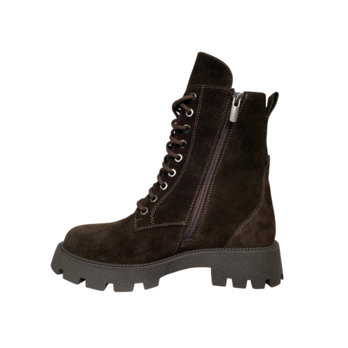 Ботинки женские замшевые DIANA D-249/940 коричневый мех