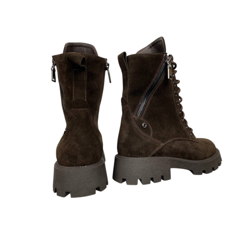 Ботинки женские замшевые DIANA D-249/940 коричневый мех