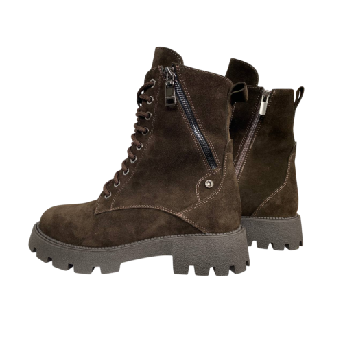 Ботинки женские замшевые DIANA D-249/940 коричневый мех