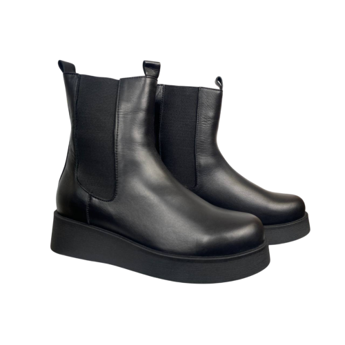 Ботинки женские кожаные ANNA LUCCI 40015-R02-02 байка черные