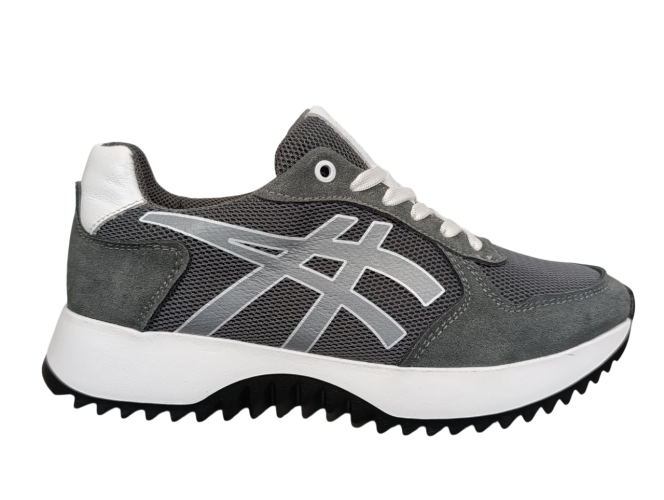 Кроссовки женские текстильные CROSSAV 25-368 46 серый нубук сетка