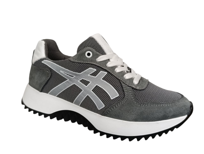 Кроссовки женские текстильные CROSSAV 25-368 46 серый нубук сетка