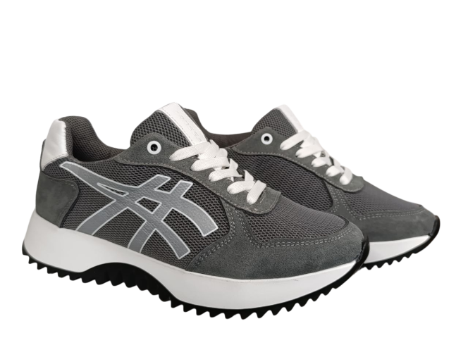 Кроссовки женские текстильные CROSSAV 25-368 46 серый нубук сетка