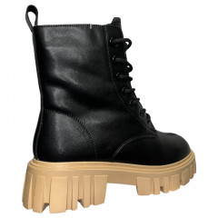 Ботинки женские кожаные IT TS DW 5020-6 черный мех