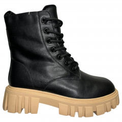Ботинки женские кожаные IT TS DW 5020-6 черный мех