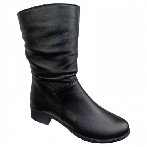 Чоботи жіночі шкіряні Scorpion 1410 01 чорний хутро