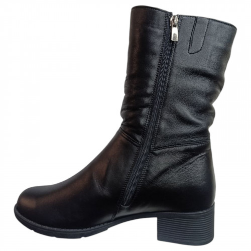 Чоботи жіночі шкіряні Scorpion 1410 01 чорний хутро