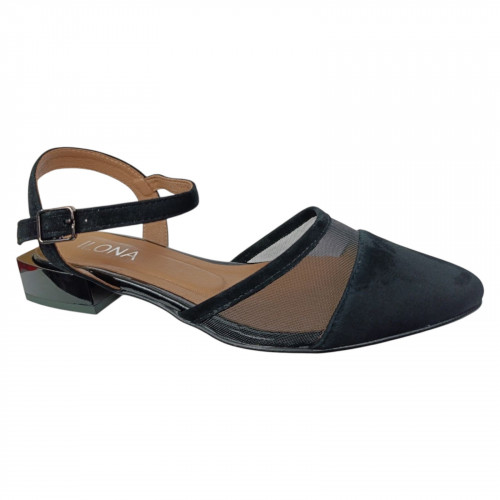 Босоножки женские замшевые ILONA 762/88(с) 01 черные 