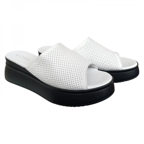 Сабо женские кожаные ILONA 76/376 белые