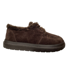 Черевики жіночі замшеві GORNELIA 332 25 шоколад хутро