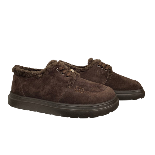 Черевики жіночі замшеві GORNELIA 332 25 шоколад хутро