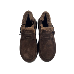 Ботинки женские замшевые MARCCO 1113 25 шоколадный мех
