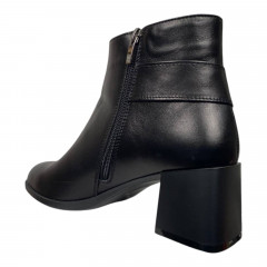 Черевики жіночі шкіряні каблук NOVA VIVO 577 чорні байка