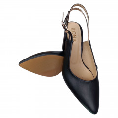 Босоножки женские кожаные каблук ILONA 814/729 01 черные 