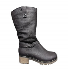 Чоботи Жіночі шкіряні ROMAX 7435/8 шкіра Фуме хутро