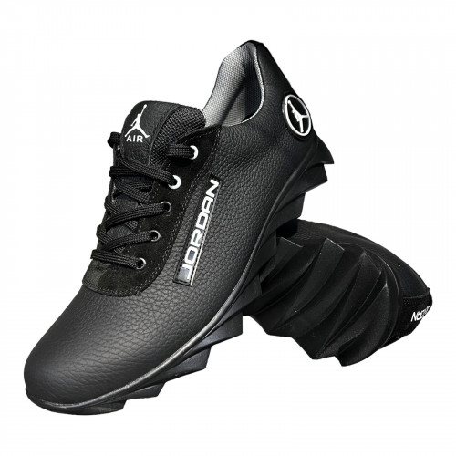 Кроссовки Мужские кожаные DENAR K2 черный/белый