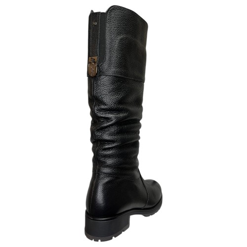 Чоботи жіночі шкіряні BLESSO 196 чорний хутро