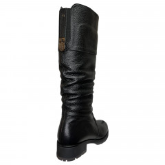 Чоботи жіночі шкіряні BLESSO 196 чорний хутро