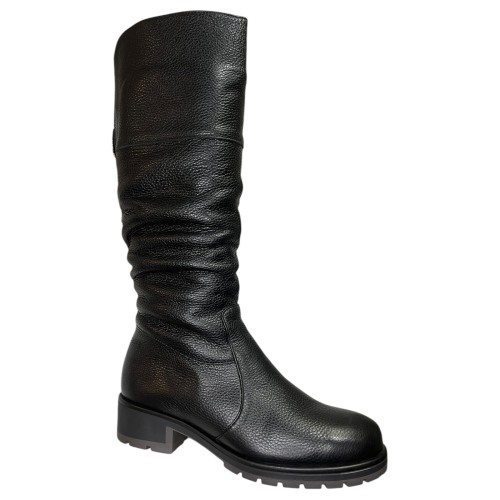 Чоботи жіночі шкіряні BLESSO 196 чорний хутро