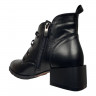 Черевики жіночі шкіряні каблук SCORPION 2410 чорні байка