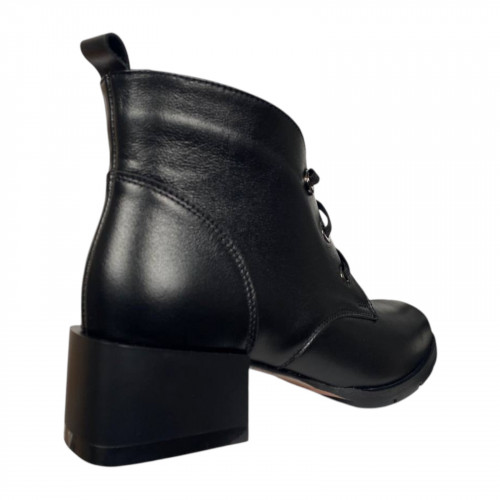 Черевики жіночі шкіряні каблук SCORPION 2410 чорні байка