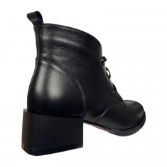 Черевики жіночі шкіряні каблук SCORPION 2410 чорні байка