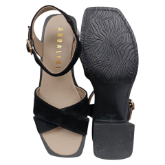 Босоніжкі жіночі шкіряні ANDALINI 411/01 чорні