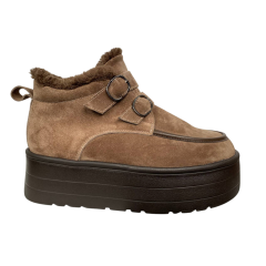 Черевики жіночі замшеві FOOT STEP 543 22 горіх хутро