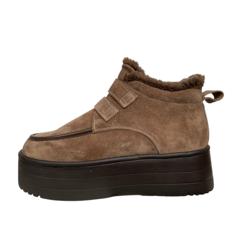 Черевики жіночі замшеві FOOT STEP 543 22 горіх хутро