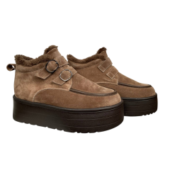 Черевики жіночі замшеві FOOT STEP 543 22 горіх хутро